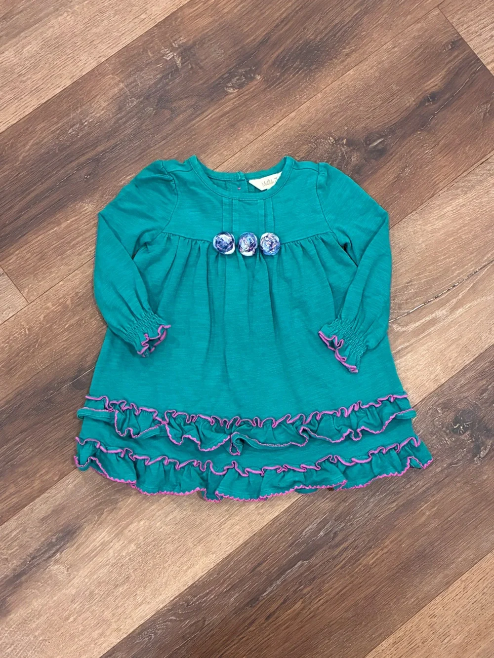Matilda Jane Under The Leaves Dress Green Make Believe Holiday Christmas 6-12m